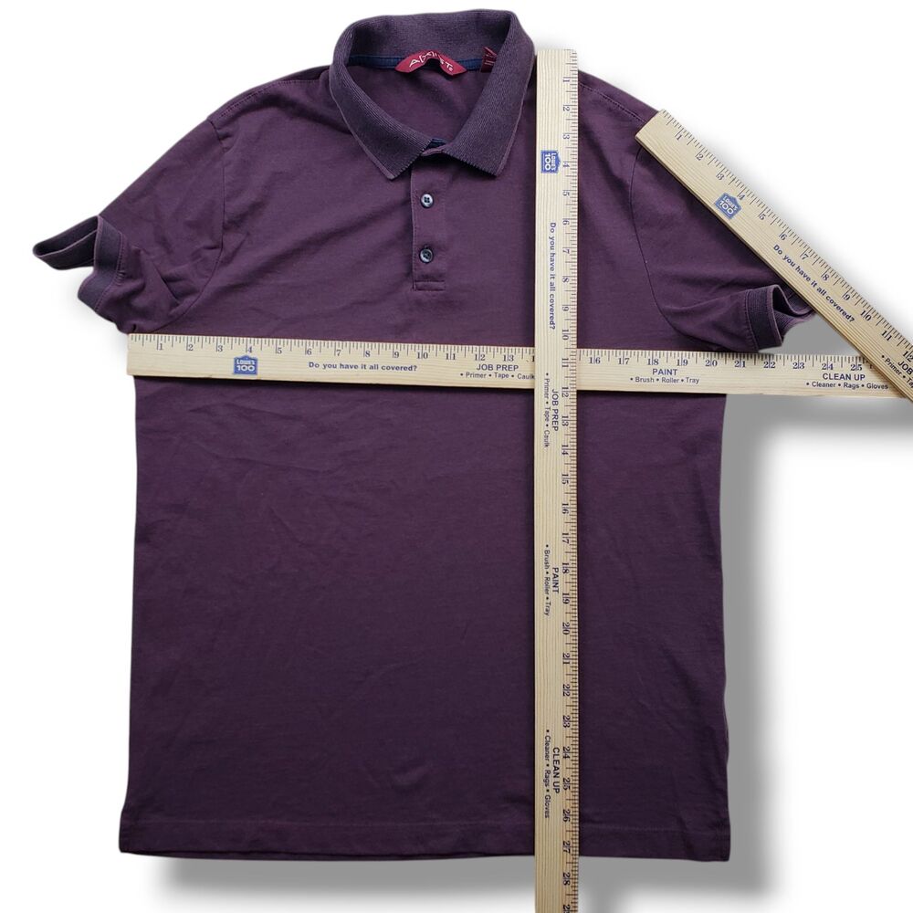Axist Polo Shirt Mens Medium Burgundy - Picture 6 of 9